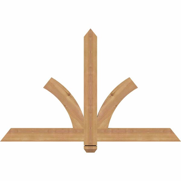 Ekena Millwork Redmond Smooth Timber Gable Bracket, Western Red Cedar, 48"W x 30"H x 1 1/2"D x 3 1/2"F, 15/12 Pitch GBW048X30X0204RED00SWR - main